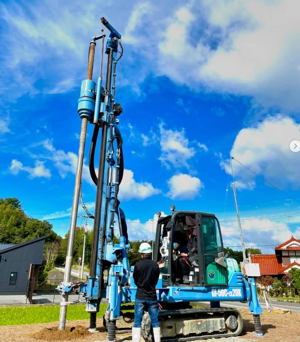 地盤改良工事完了 - ウルトラコラム工法NEO